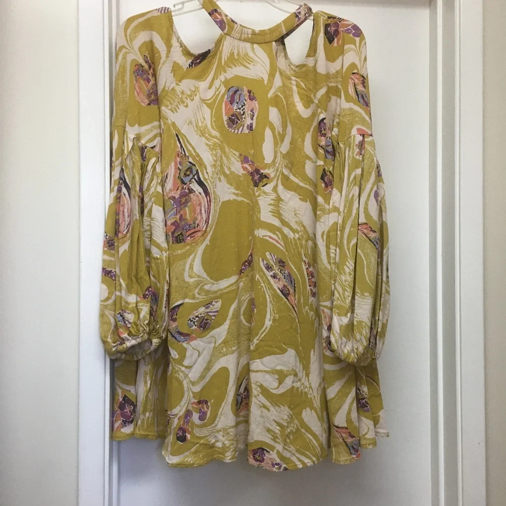 Free people Drift Away Open Shoulder Tunic Dress - Picture 3 of 12